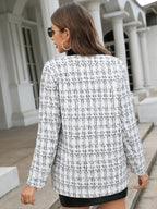 Margot Vintage Plaid Button Coat