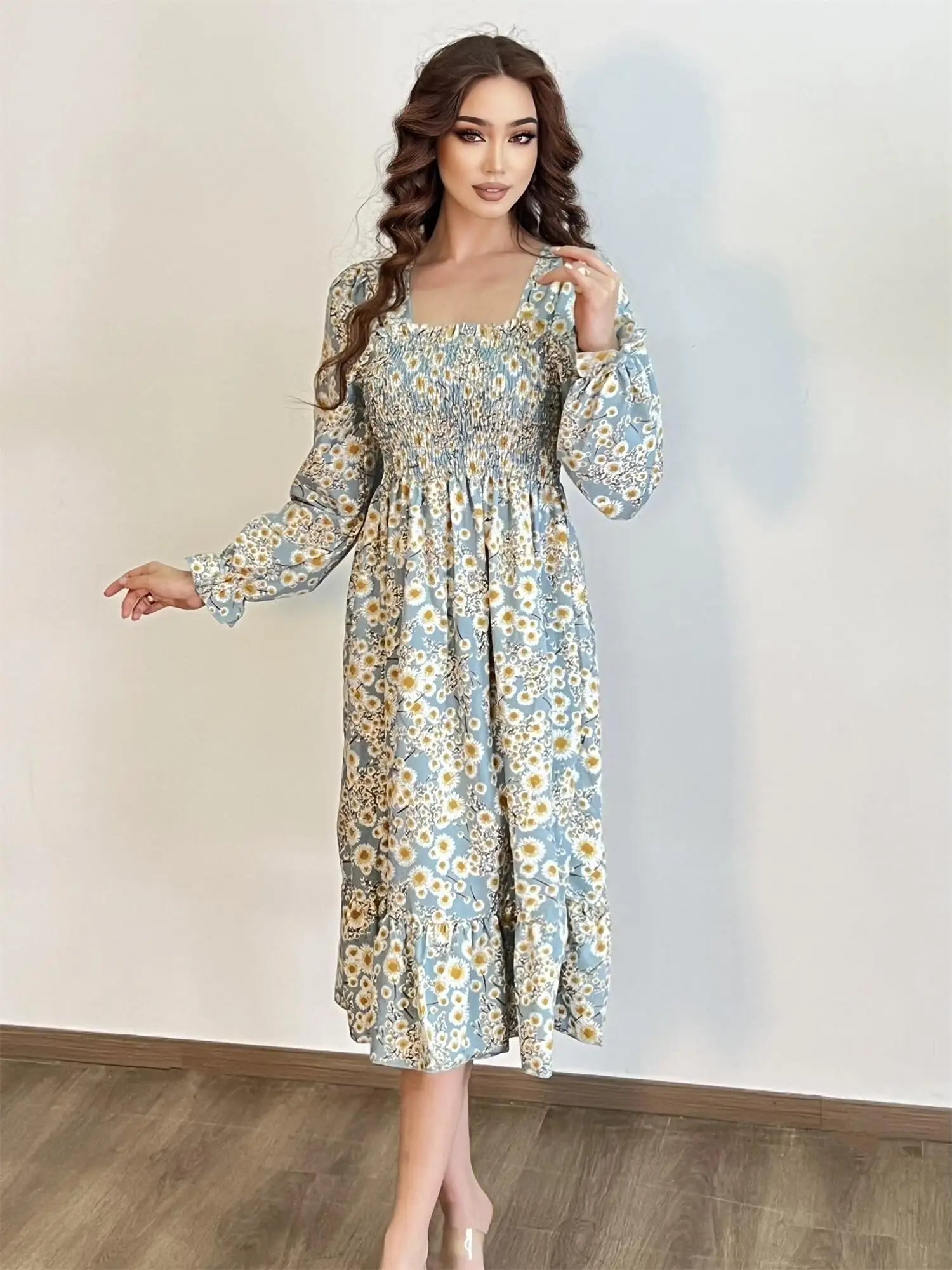 Marielle Floral Lace-Up Midi