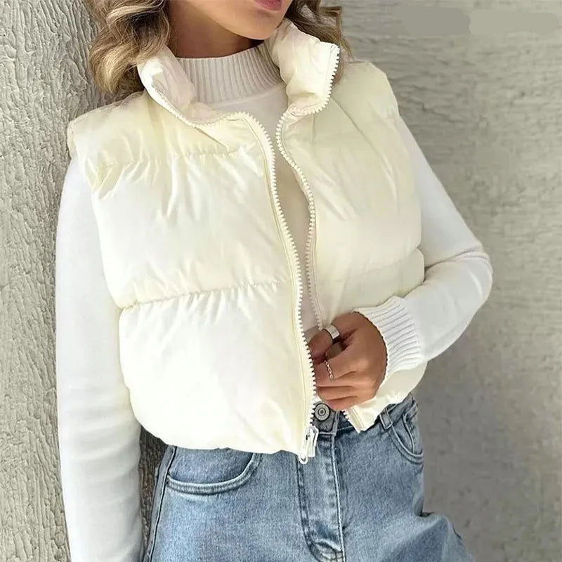 Bella High Collar Puffer Vest