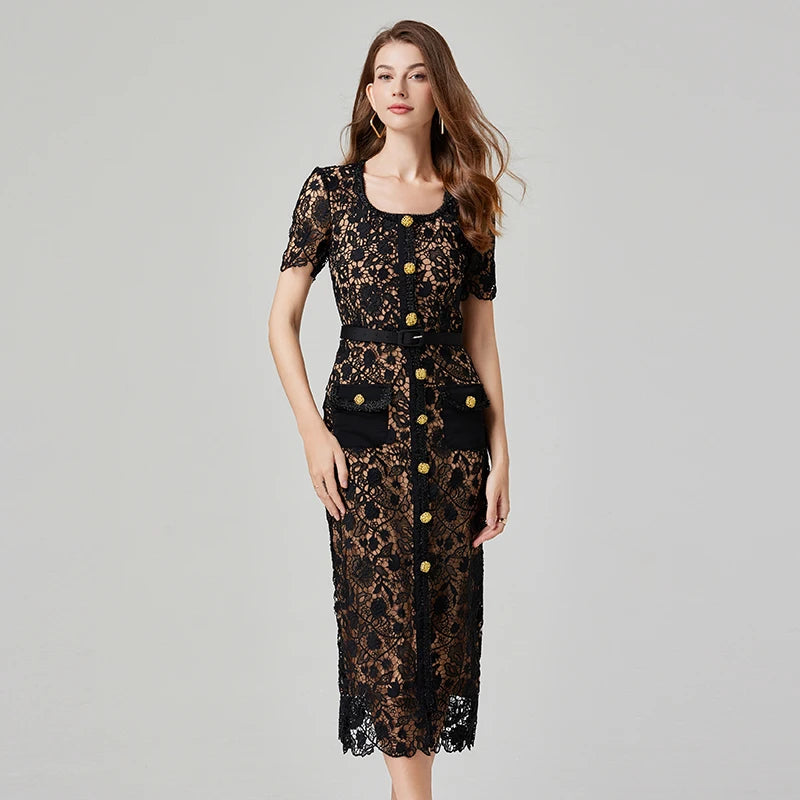 Isla Elegant Lace Bodycon Dress