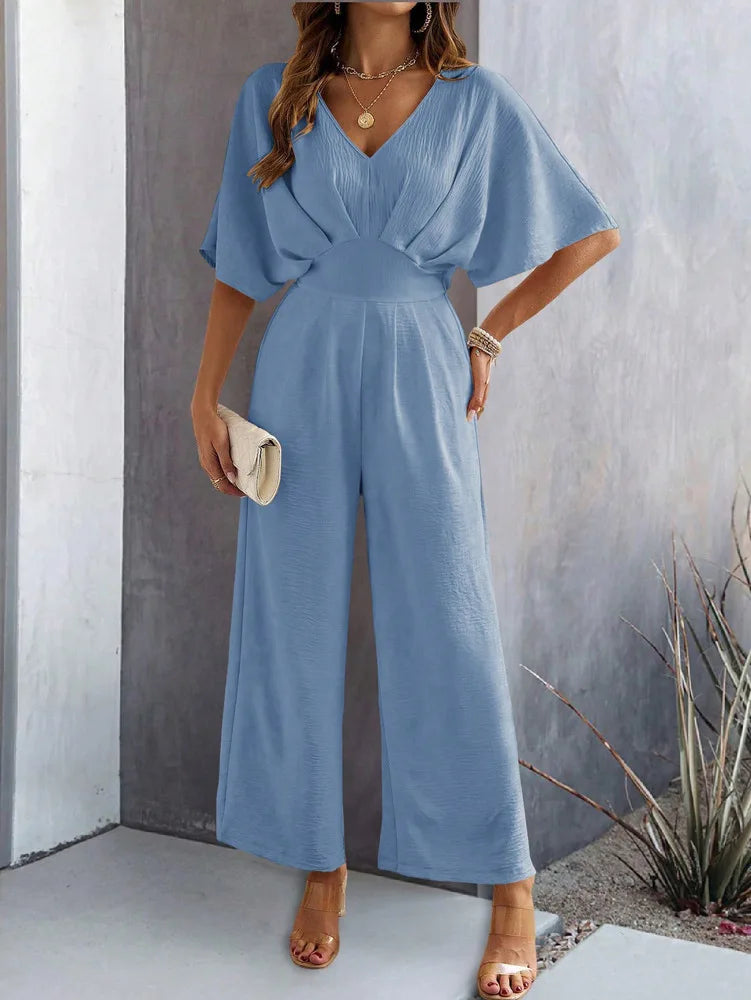 Lana Draped V-Neck Jumpsuit