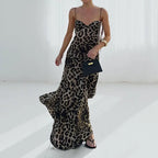 Mila Vintage Leopard Print Maxi Dress
