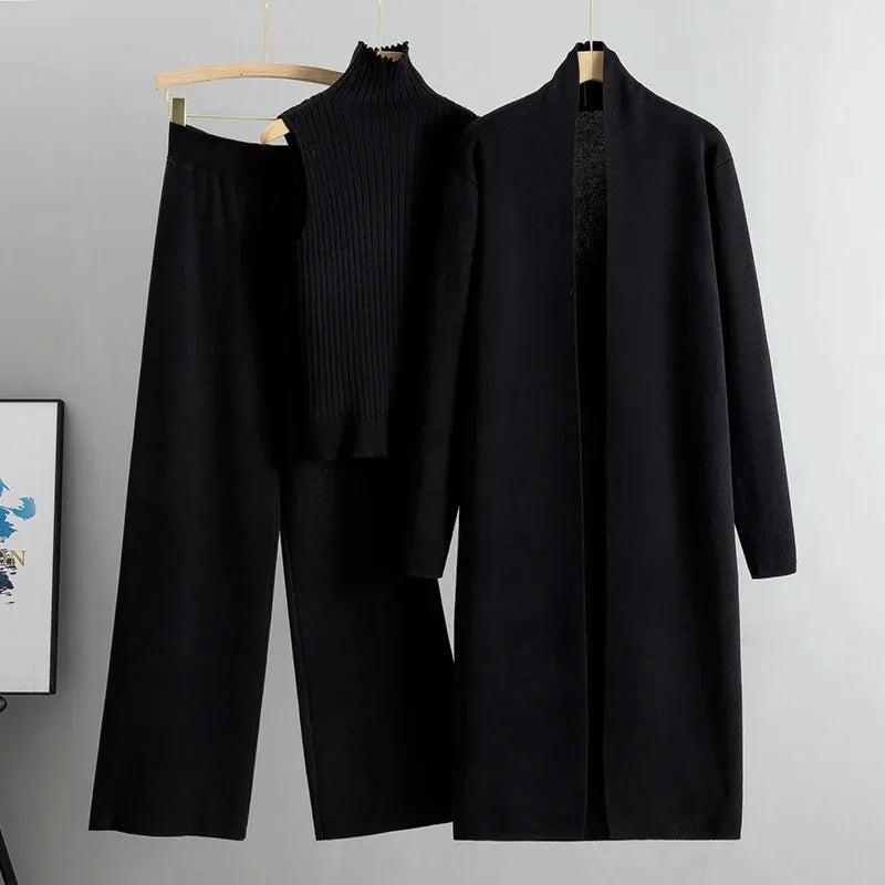 Sophie Textured Knit Three-Piece Set