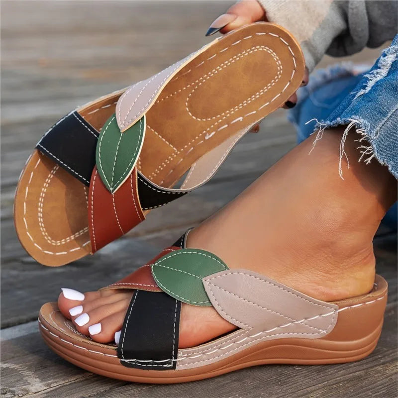 Chloe Comfort Patchwork Slide