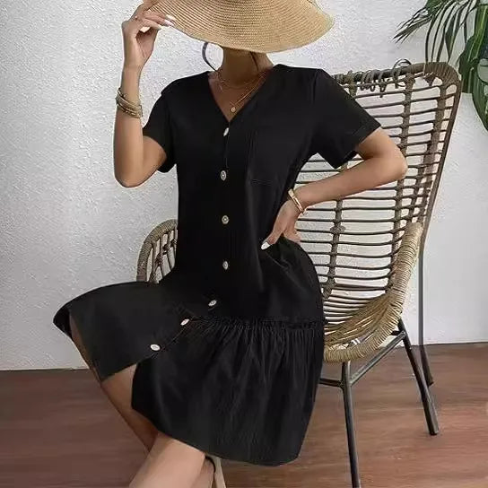 Ivy Cotton Button Dress