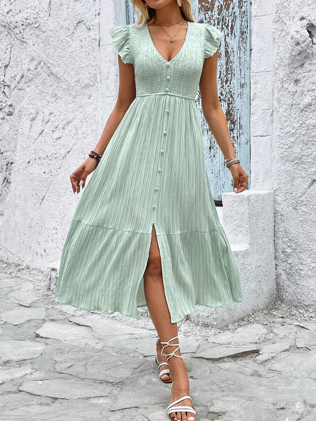 Amara Chic V-Neck Dress