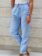 Zara Relaxed Fit Linen Trousers