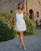 Mia Glamorous Fringe Glitter Dress