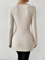 Alina Ribbed Knit Wrap Top