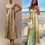 Tania Elegant Linen Maxi Dress