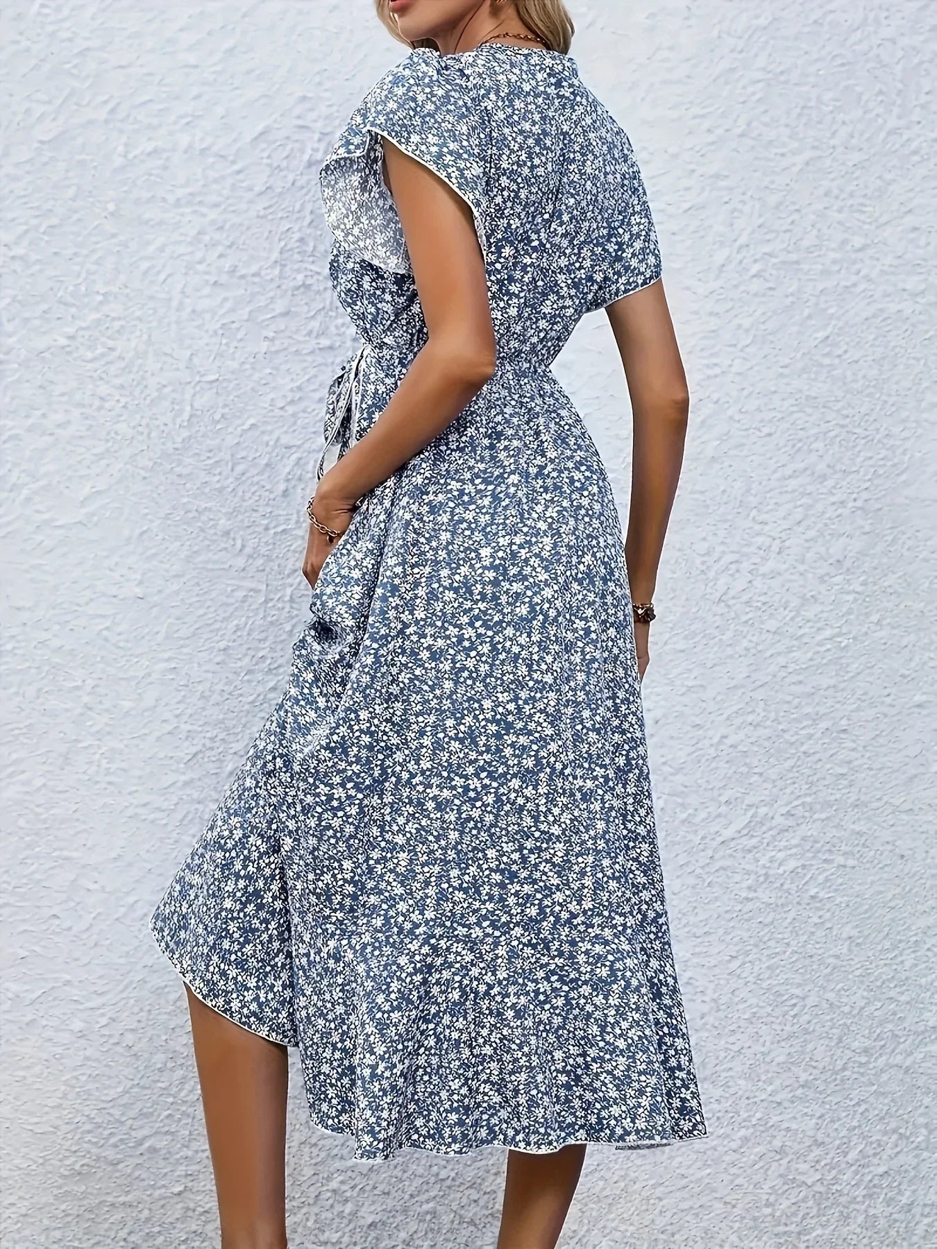 Martha Floral Wrap Midi Dress