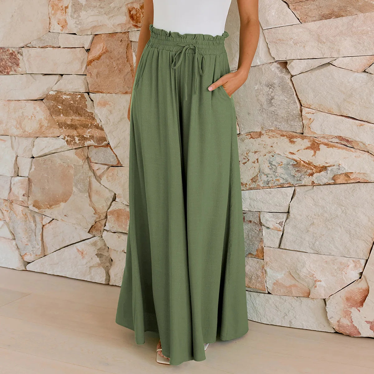 Miranda Luxe Wide-Leg Resort Pants