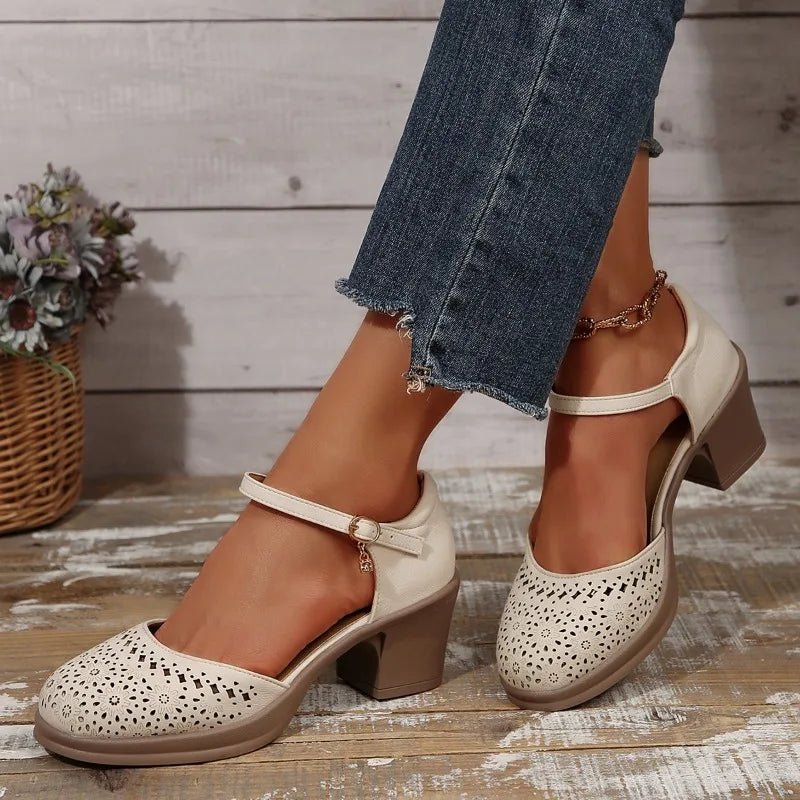 Sienna Hollow Strap Heels