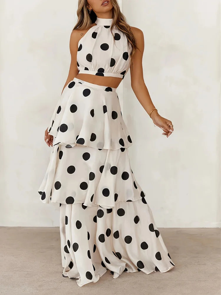 Liana Polka Dot Two-Piece Set