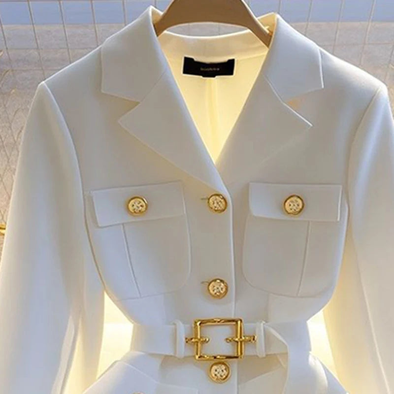 Sabrina Belted Pocket Blazer