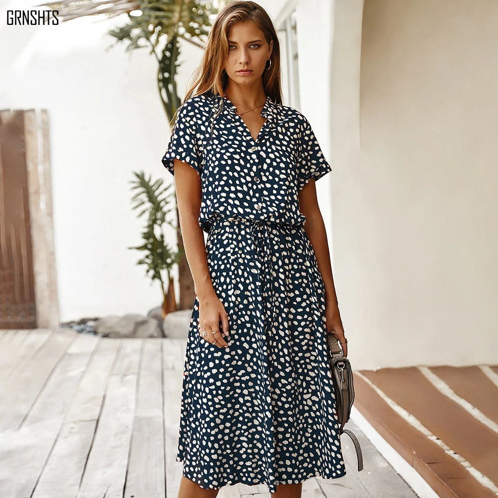 Lorena Waist-Tie Summer Dress