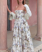 Elena Elegant Floral Midi Dress