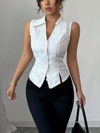 Clara Pinstripe Waist Shirt