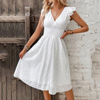 Isabelle Eyelet Waist Dress