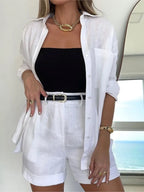 Romy Belted Linen Two-Piece