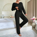 Lila Cozy Ribbed Lounge Set