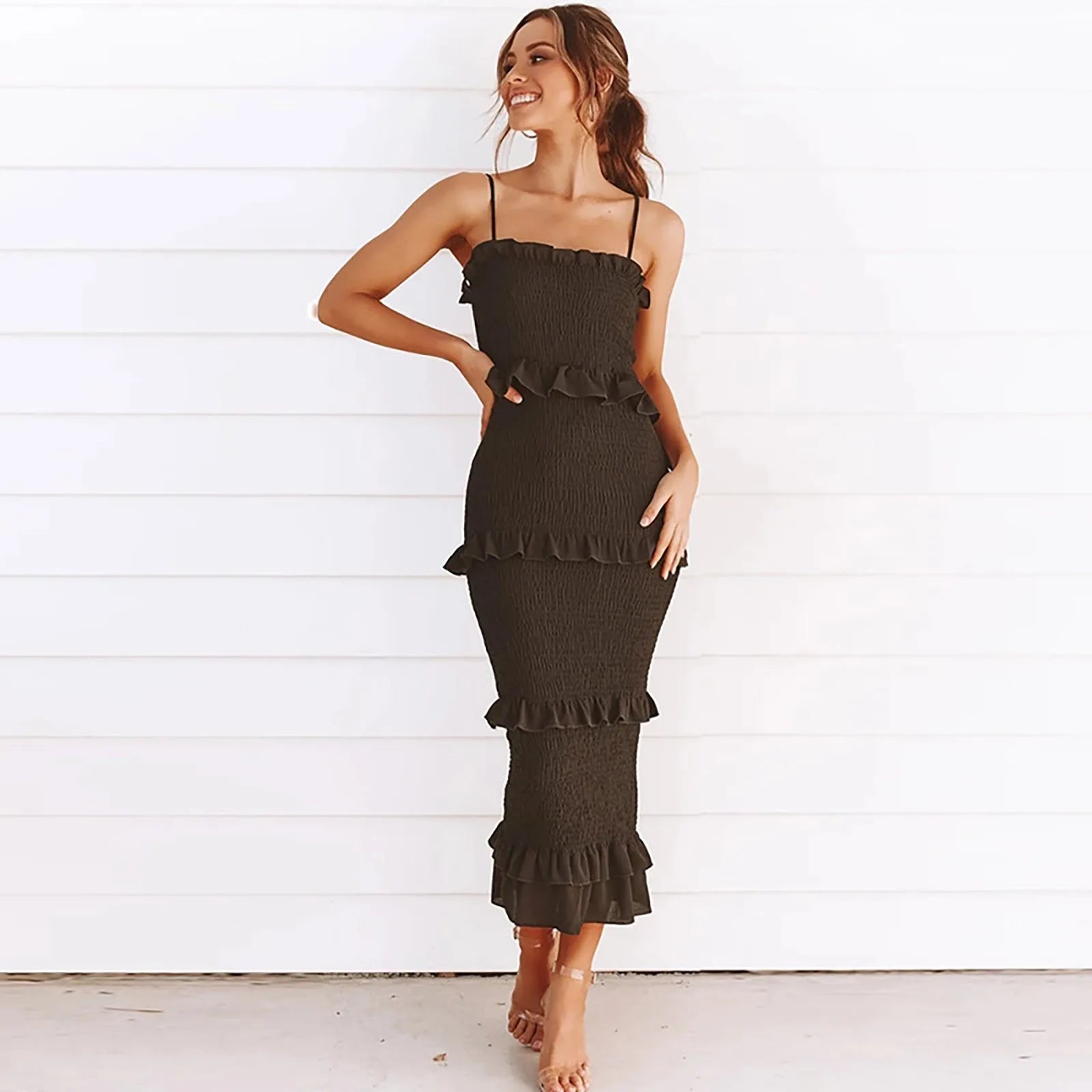 Delphine Layered Trim Dress