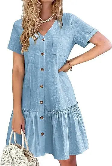 Ivy Cotton Button Dress
