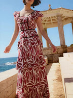 Elise Elegant Ruffle A-Line Dress