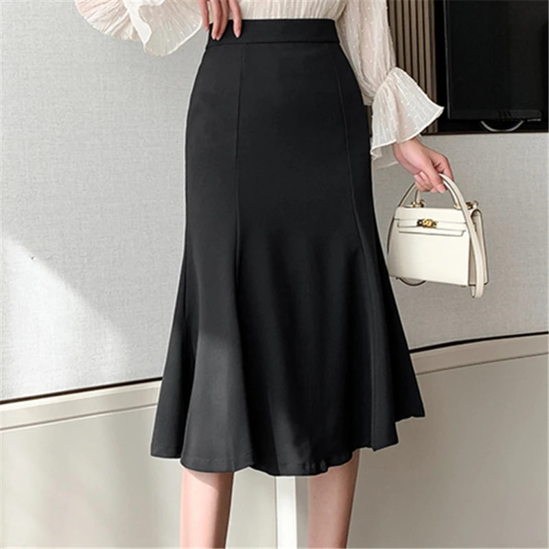 Clara Chic Fishtail Midi Skirt