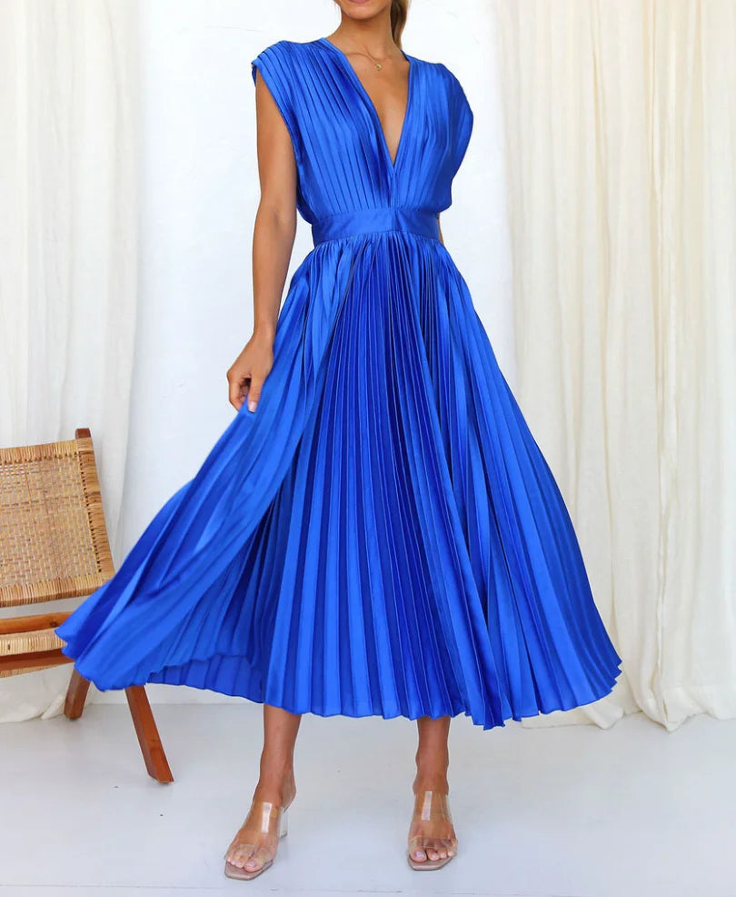 Isabella Luxe Pleated Dress