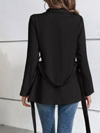 Camille Tie-Waist Peplum Blazer