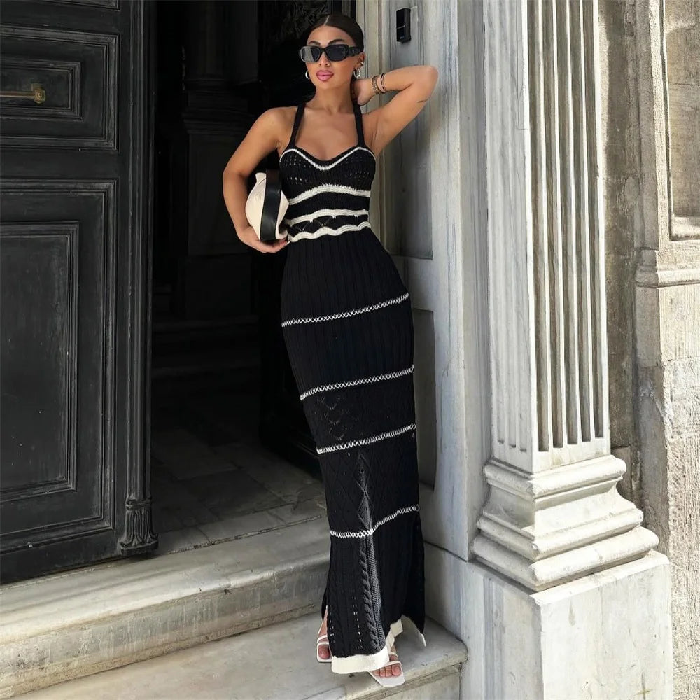 Ella Elegant Knit Suspender Dress