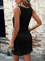 Sophie Textured Tie-Waist Dress