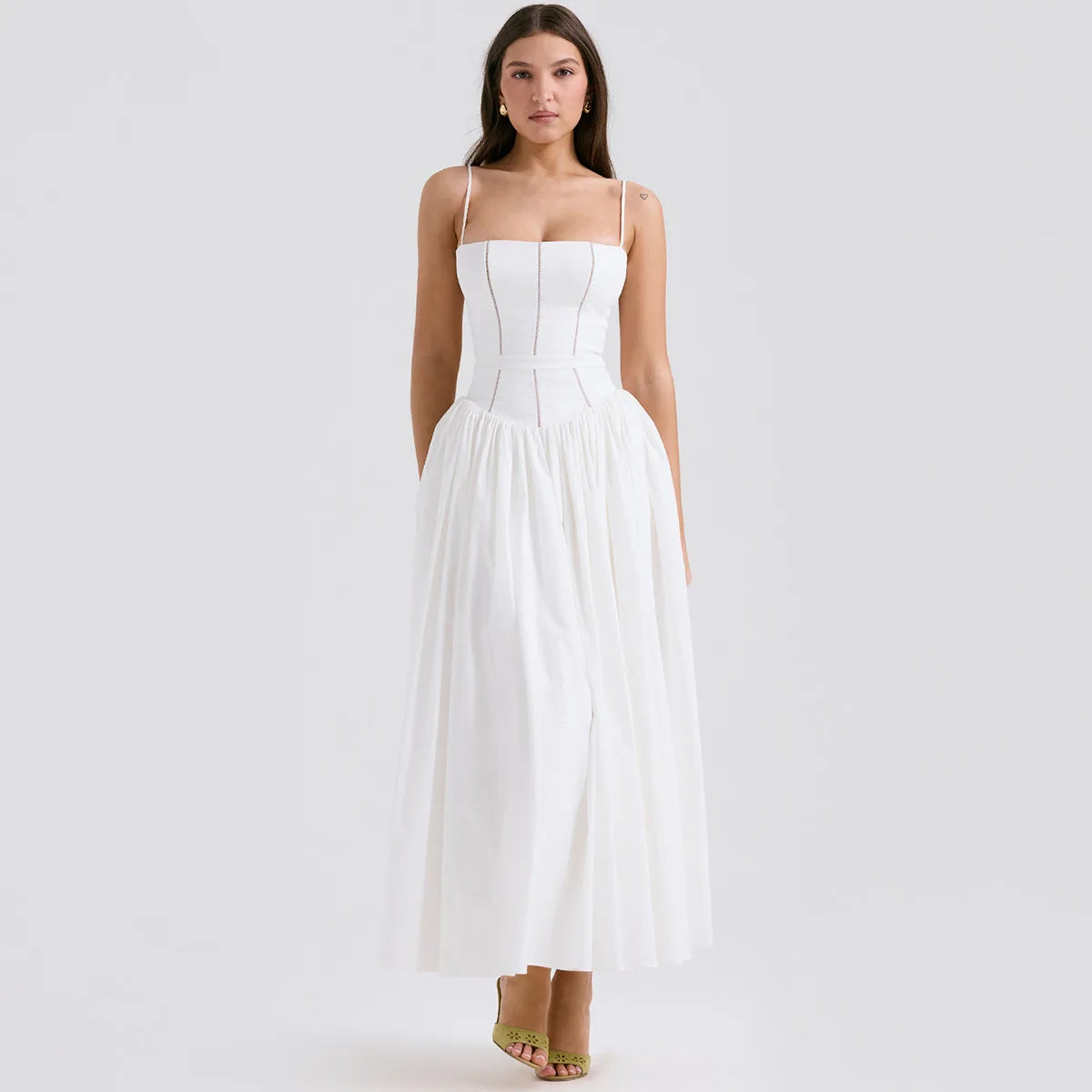 Alina Elegant Hollow Out Maxi Dress