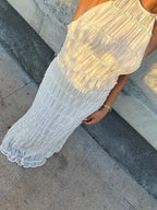 Selene Halter Ruffle Dress