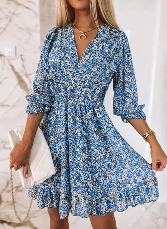 Lila Petal Breeze Midi Dress