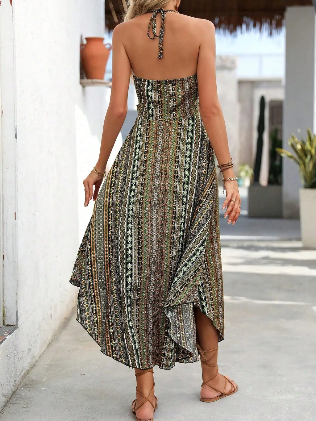 Sofia Chic Boho Halter Dress