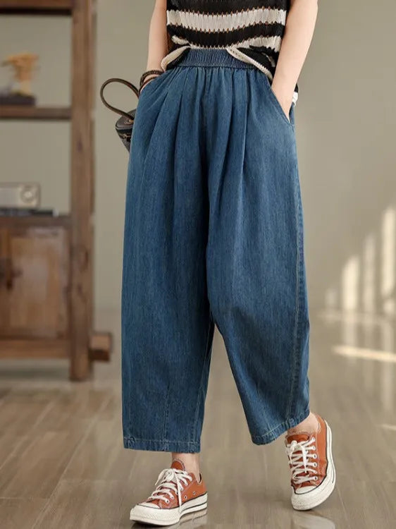 Marlene Relaxed Fit Denim Trousers