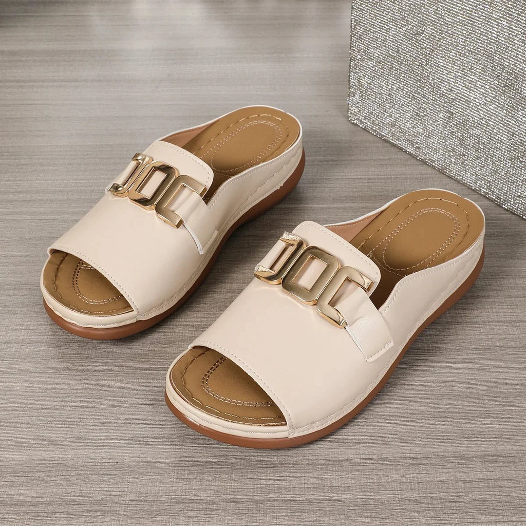 Amara Comfort Buckle Slip-On Sandals
