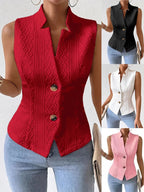 Sophia Sleeveless Cable Knit Blazer
