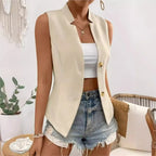 Chloe Slim-Fit V-Neck Blazer Vest