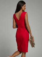 Ava Chic Wrap Midi Dress