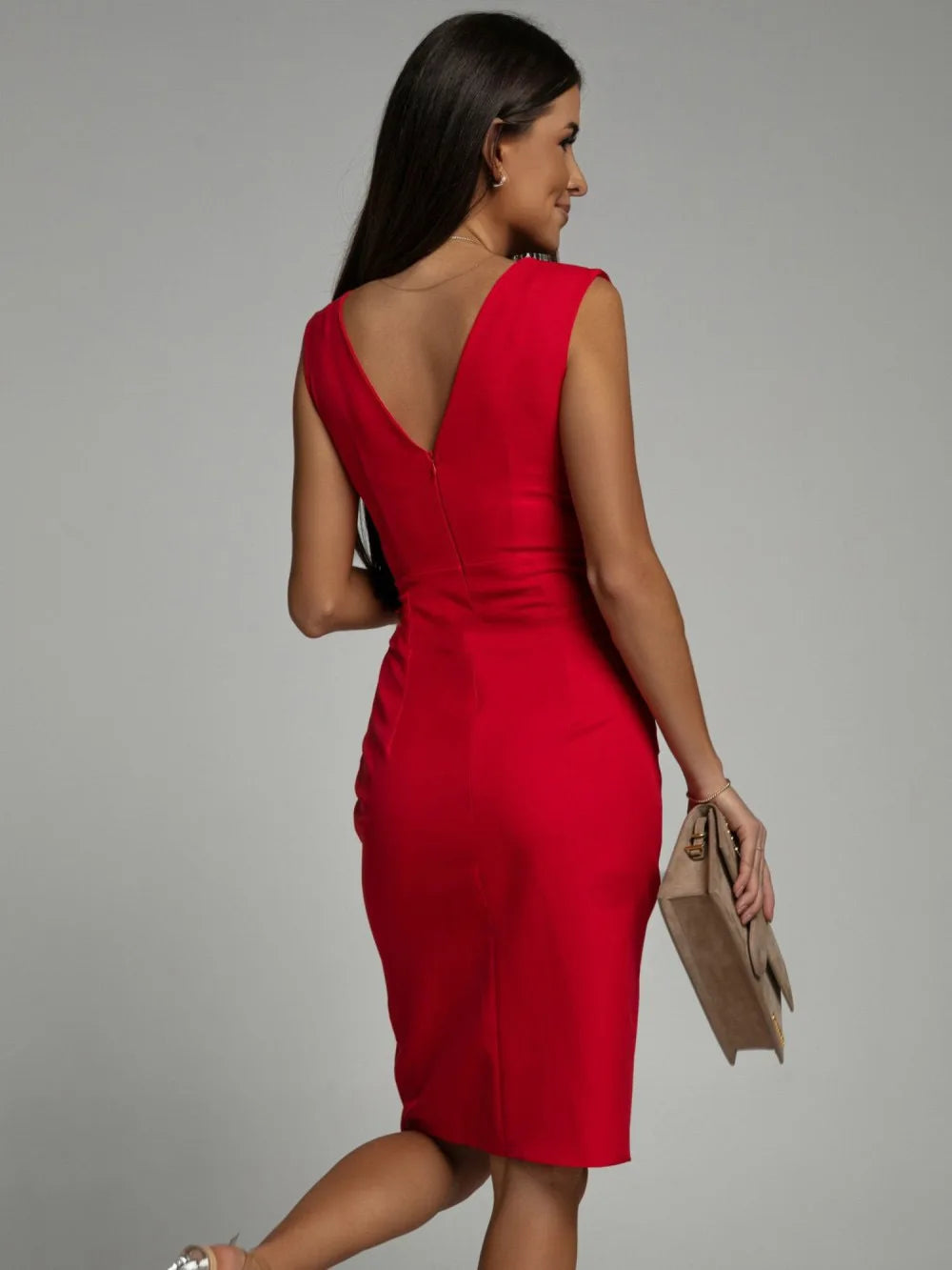 Ava Chic Wrap Midi Dress