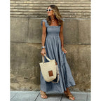 Isla Elegant Plaid Slip Dress