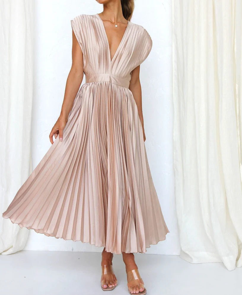 Isabella Luxe Pleated Dress