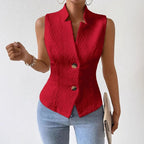 Sophia Sleeveless Cable Knit Blazer