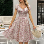 Lilah Floral Smock Midi Dress