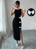 Clara Chic Bow Vest Dress