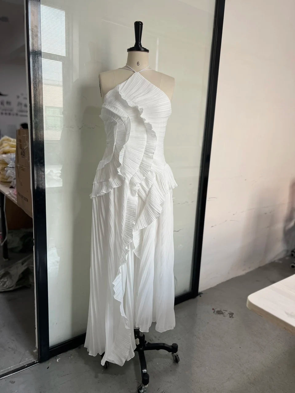 Serena Elegant Halter Maxi Dress