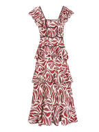 Elise Elegant Ruffle A-Line Dress